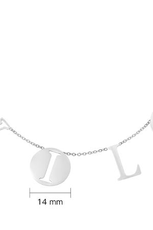 Necklace Letters Wild Silver Stainless Steel h5 Immagine2